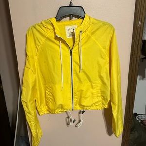 YELLOW SIZE LARGE fits like medium WINDBREAKER HEAVY METAL PIECES ON TIES